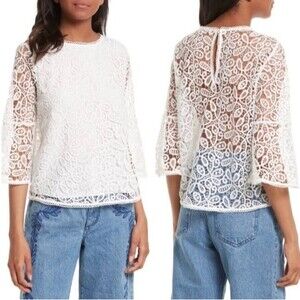 Rebecca Minkoff Lace Jade Top Size S